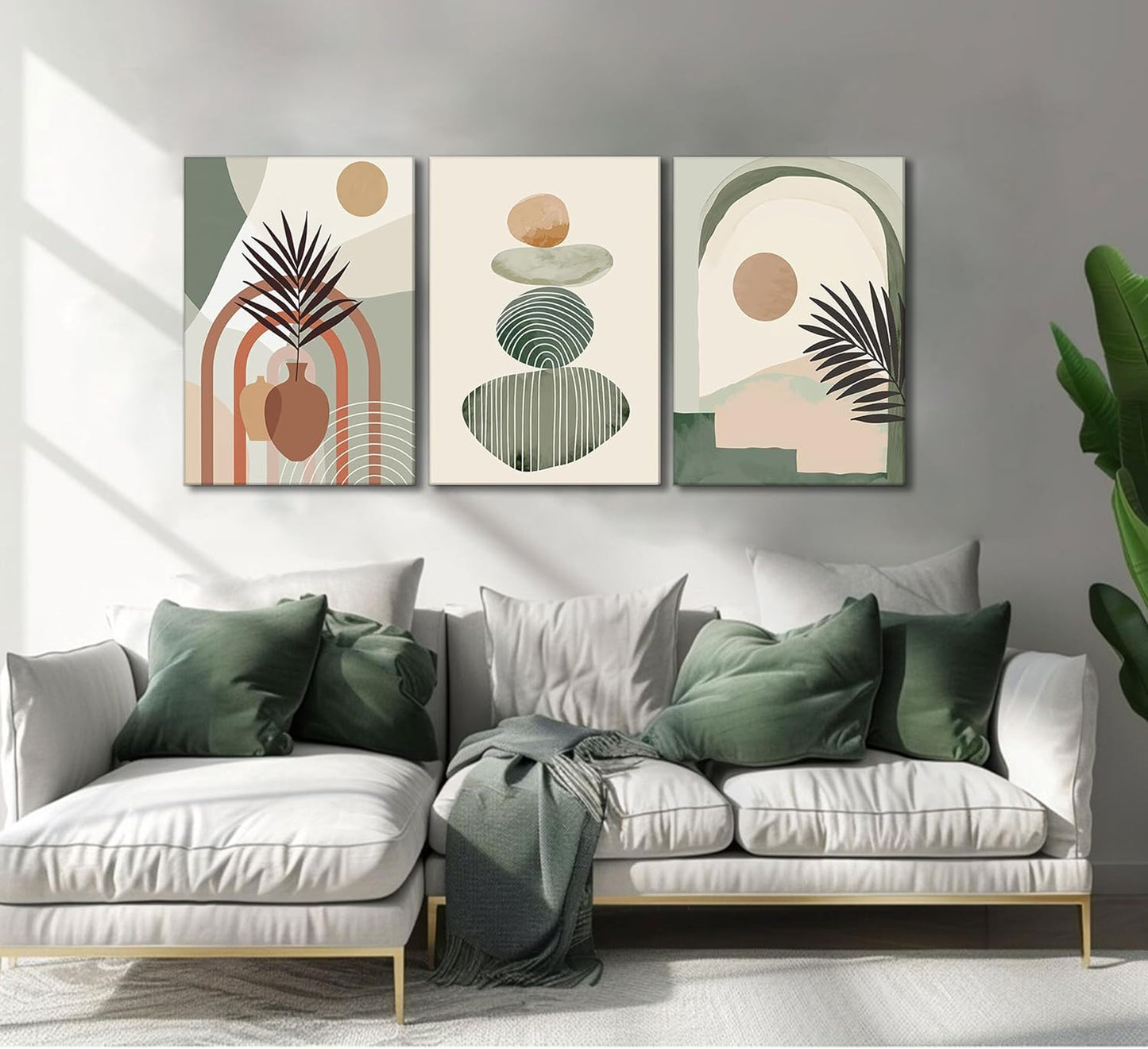 Boho Abstract Canvas Wall Art Set