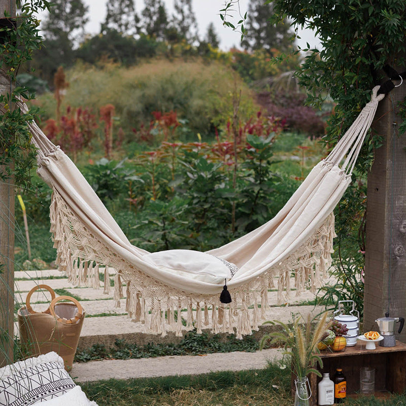 Boho Fringe Macrame Hammock