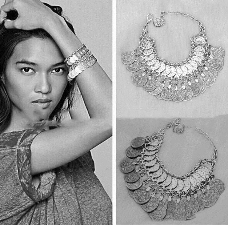 Luxe Alloy Statement Bracelet – Vintage Boho Layered Style Bracelet