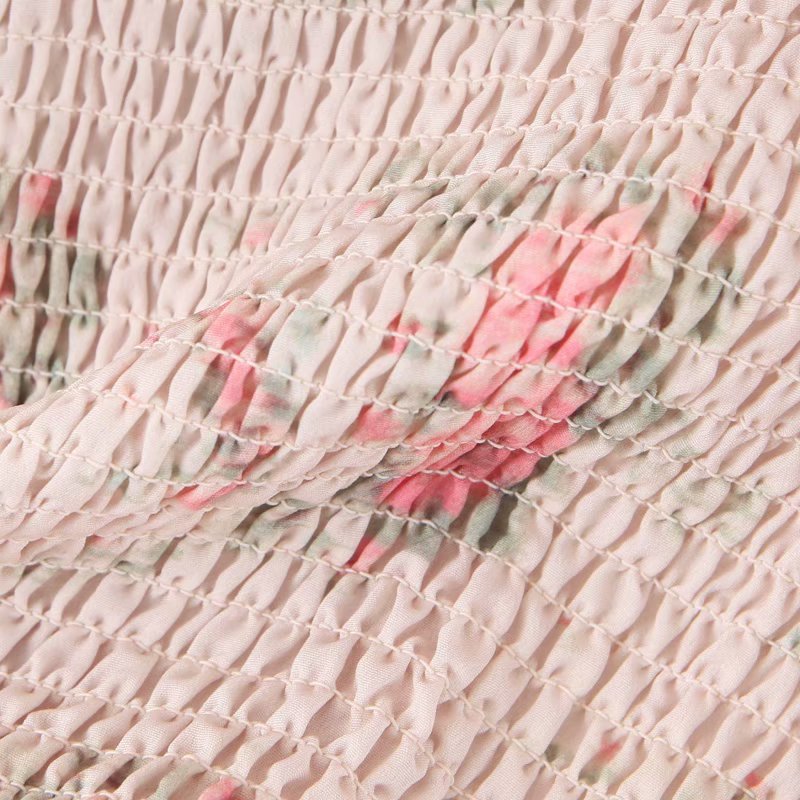 Boho Floral Puff Sleeve Mini Dress