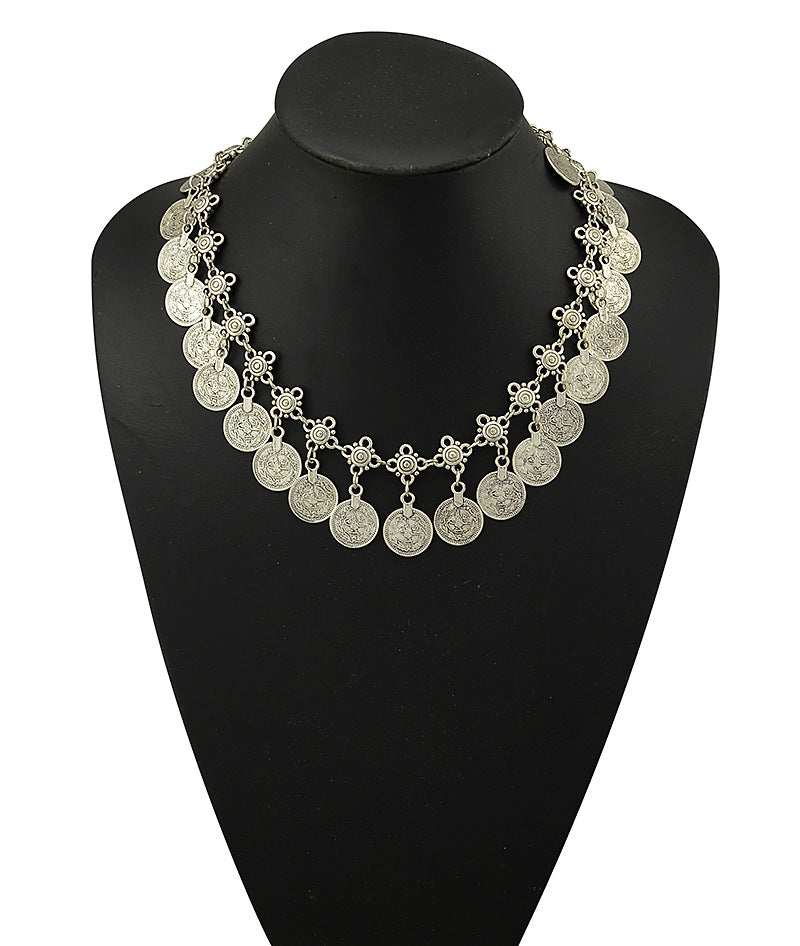 Luxe Vintage Alloy Statement Necklace – Vintage Boho Layered Chain