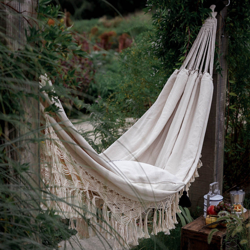 Boho Fringe Macrame Hammock