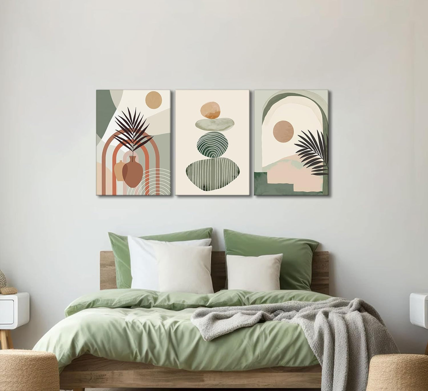 Boho Abstract Canvas Wall Art Set
