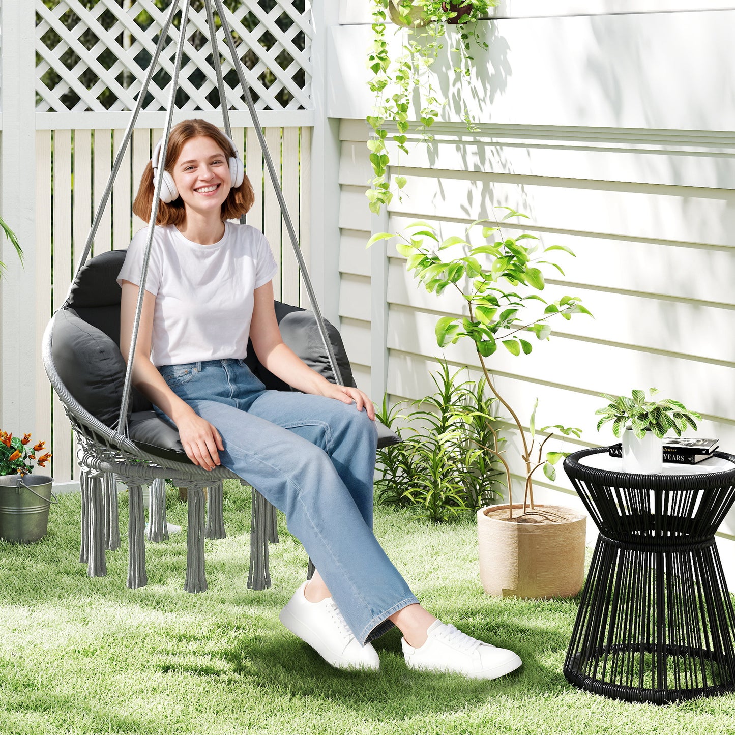 Boho Macrame Hanging Swing Chair