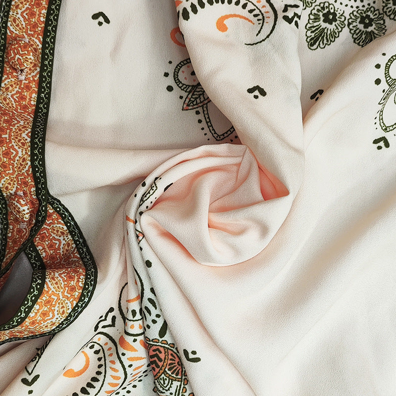 Bohemian Printed Long Sleeve Maxi Dress