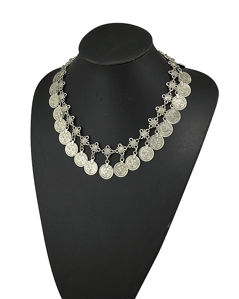 Luxe Vintage Alloy Statement Necklace – Vintage Boho Layered Chain