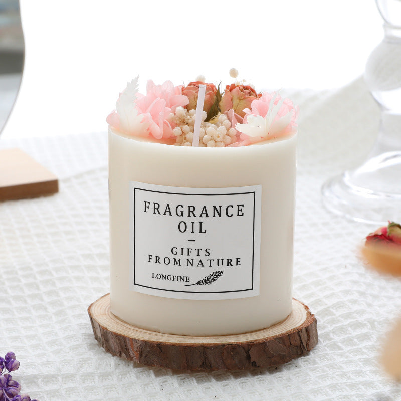 Boho Floral Aromatherapy Soy Candle
