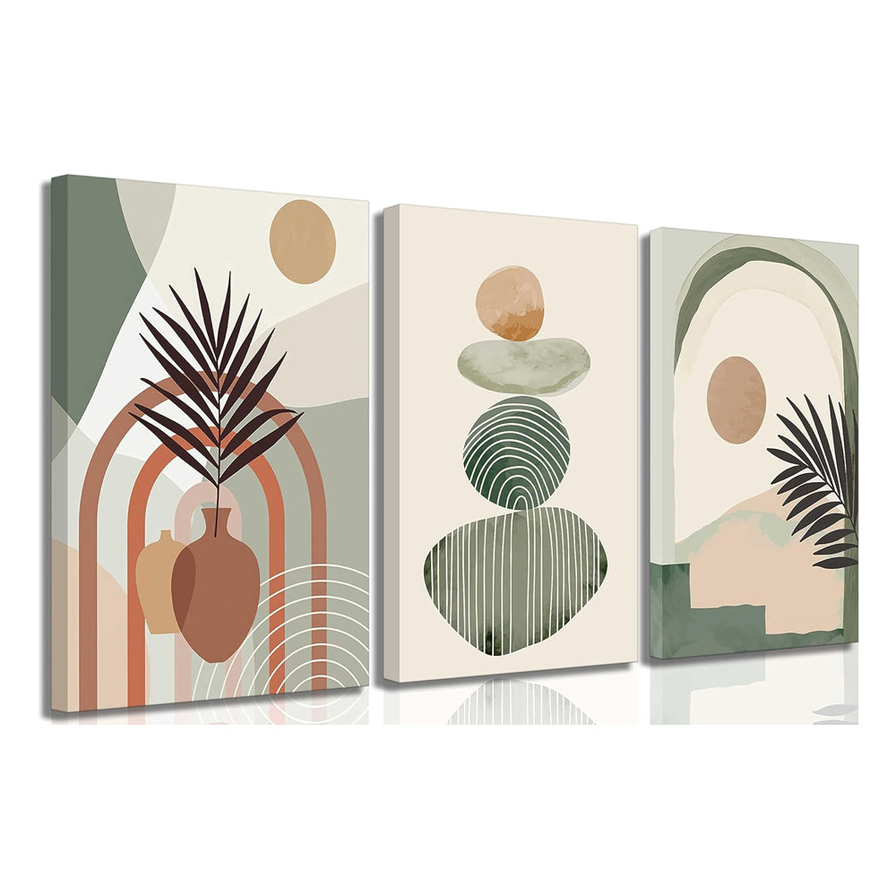 Boho Abstract Canvas Wall Art Set